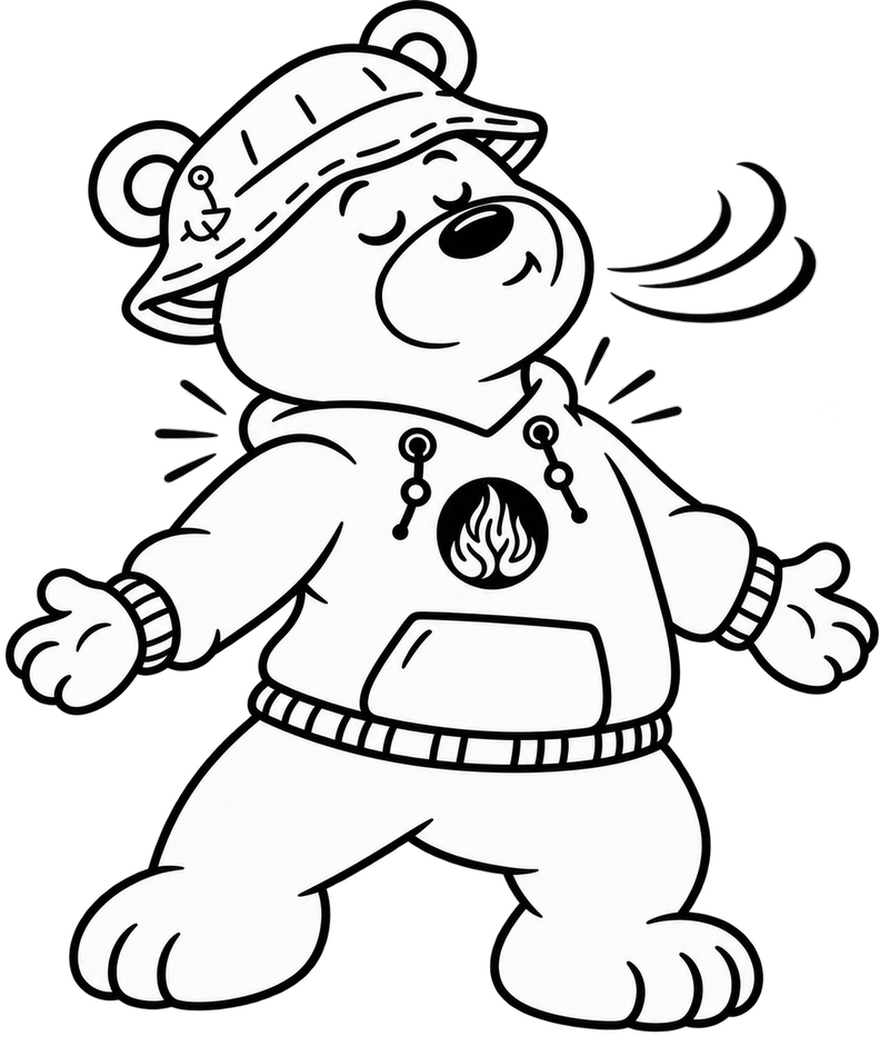 Ben the Bear taking a calming breath